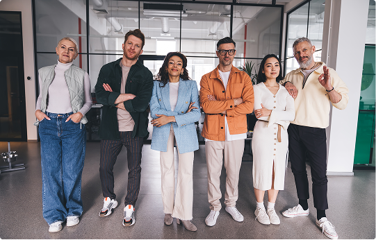 Over ons foto met 6 personen in de afbeelding